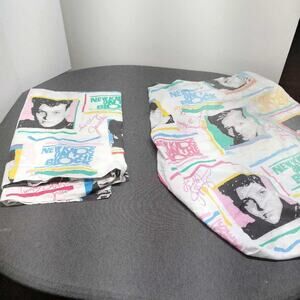 Vintage 1990 New Kids on the Block Twin Sheet Set NKOTB Fan Memorabilia Bedding
